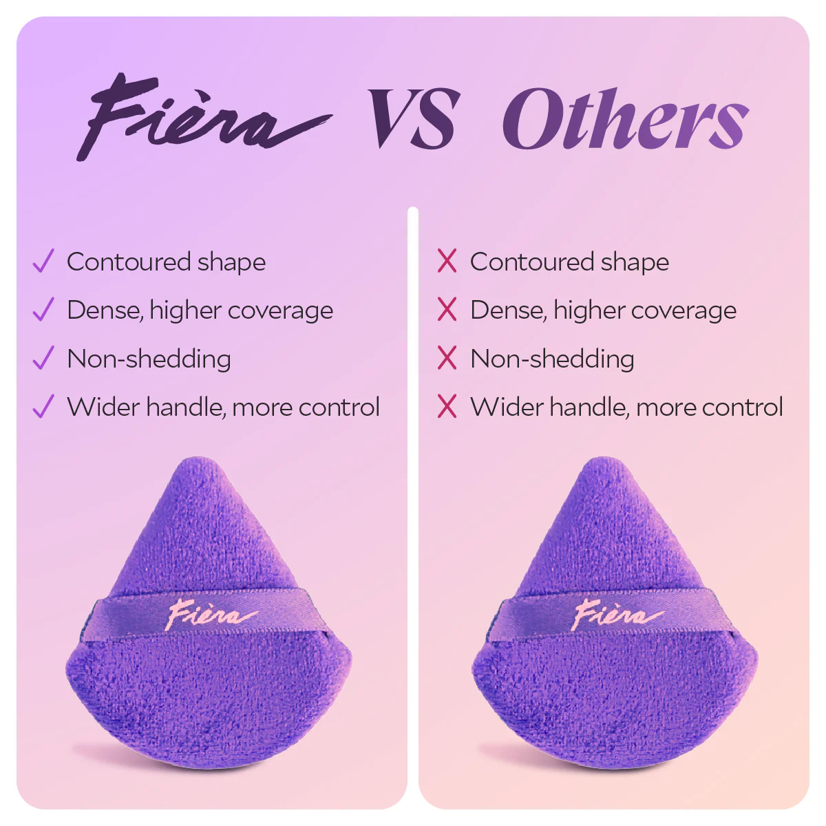 Triangular Velour Powder Puff - Image 3